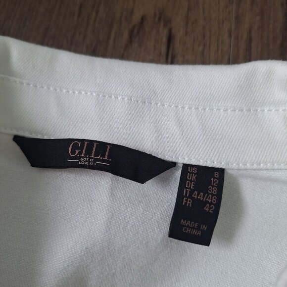 NWOT G.I.L.I. Hummingbirds Floral Embroidered Denim Jean Jacket Size 8 - Picture 3 of 8